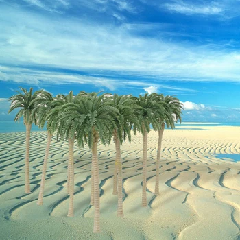 20Pcs 1:150 Skaala Coconut Palm Mudel Puude Paigutus Forest Beach Diorama Maastik Teenetemärgi Leibkonna 2021 Uus
