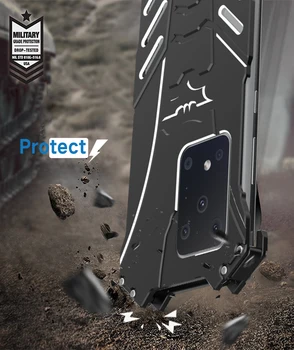 Luksus R-Lihtsalt Põrutuskindel Metal Armor Case For Samsung Galaxy S20 Ultra S10 pluss S8 S9 Plus LISA 20 Ultra Alumiinium Coque Kate