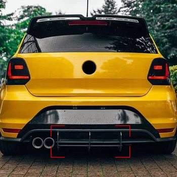Volkswagen VW POLO GTI 2011-2018 ABS-Must Tagumine Kaitseraud Huule Pakiruumi Spoiler Tagumine Difuusor, Kaitsekile 1tk Car Styling