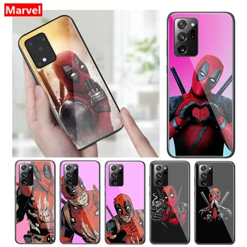 Marvel Avengers Deadpool Super Kangelane Samsung Galaxy A31 A51 A71 A91 A12 A32 A42 A52 A72 A02S A22 A01 Core Musta Telefoni Puhul