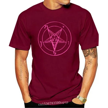 Roosa Sigil Kohta Baphomet Pentagramm - Tshirt R91 Särk Pastell Goth Saatan Nõidus Uus Unisex Naljakas Tee Särk