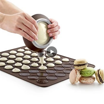30 Augu Ring Macaron Silikoonist Matt Ring Küpsetamine Matt DIY Kook Magustoit Ahi Matt Leibkonna Köök Kook Küpsetamine Hallituse Plaat Bakeware