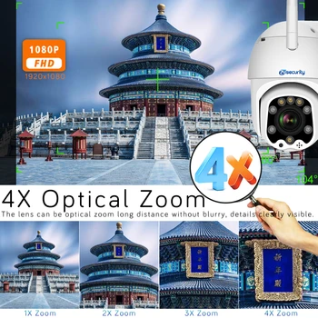 5X Optiline Suum, WiFi PTZ IP Kaamera Väljas H. 265 HD 1080P AI Humanoid Avastada Automaatne Jälgimine Dual Light Traadita Speed Dome Kaamera