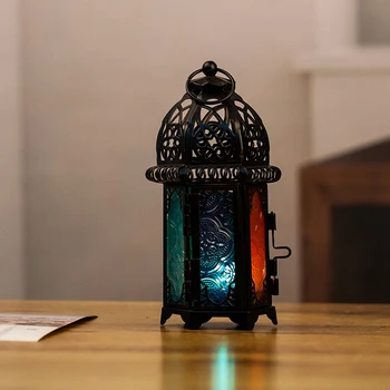 Kuum Euroopa Küünlajalg Vintage Rippuvad Küünal Omanik Maroko Klaasist Küünla Laterna Pulm Home Decor