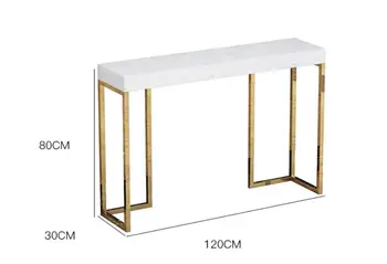 Lihtne, kaasaegne veranda tabel vastu seina-kerge luksuslik roostevabast terasest veranda platvorm Hiina uus marmor veranda kapp
