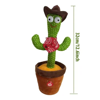Armas Elektripliit, Kaktus -, Plüüš-Nukk Keeruta Tantsu Mänguasi Decor Papagoi USB-Kaktus -, Plüüš-Mänguasi Naljakas Tantsimine Laulmine Mänguasi