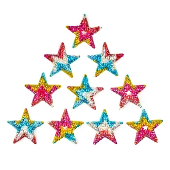 20pcs/palju Luksus 3d Rant Pearl Star Tikandid Paiga Rainbow Naiste Rõivaste Kaunistamiseks Õmblemine Tarvikud Käsitöö Diy Applique
