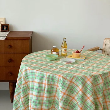 Puuvillane ruuduline laudlina köök laudlina väljas matt kodu kaunistamiseks laudlina köök kaunistamine