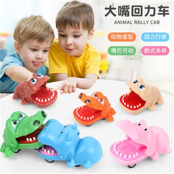 1tk Armas loom tõmba tagasi auto krokodill hippo koer hõõrdumisest auto laste mänguasjad poistele ja tüdrukutele naljakas Jõulud laste kingitus
