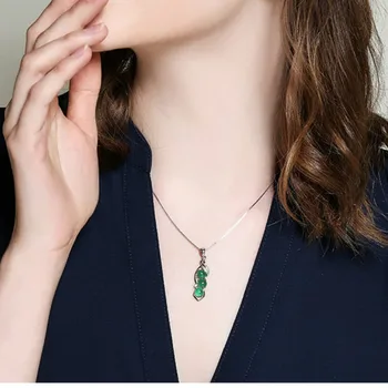Luksus vintage roheline kristall pärl pea naine kaelakee ripats Royal aadel Peen Super shine mood Aastapäeva kingitus