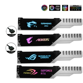 RGB GPU Kandur Alumiinium ,Kohandatav graafikakaart VGA Omanik,ASUS/MSI/NVIDIA ROG /12V 4PIN / 5V 3PIN MOBO AURA SYNC