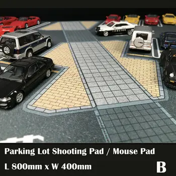 1: 64 Mudel Auto Maastik koos Parkla Shooting Pad Mouse Pad Tabel Pad Kingitused