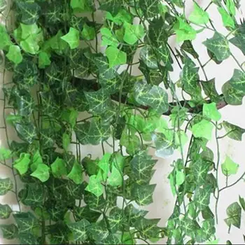 2,5 m Plastikust Kunstlik Ivy Leaf Vanik Taimed Viinapuu Võltsitud Lehestik Kunstlikku Lille Rotangist Igihaljas Cirrus Lilled Home Decor