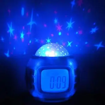 Magamistuba Lastele, Muusika, LED tähistaeva Öö Hõõguv Digitaalne Alarm Temperatuuri Displei Elektrooniline Kell Laps Beebi Jõulud Kingitus