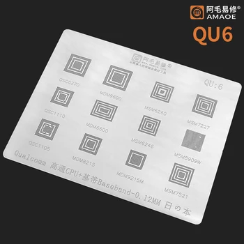Amaoe QU 1 2 3 4 5 6 7 8 BGA Reballing Šabloon Jaoks Xiaomi Huawei Oppo Vivo MTK Qualcomm SM8350 SDM888 MSM8998 CPU RAM Seeria