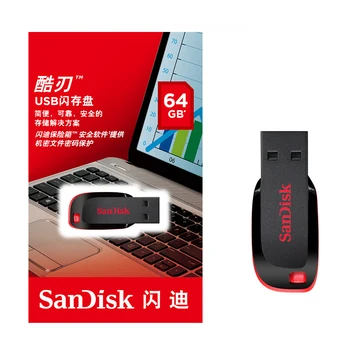 Originaal SanDisk CZ50 USB Flash Drive 16GB 32GB 64GB 128GB Pen Drive Pendrive USB 2.0 Flash Drive Memory stick USB flash disk
