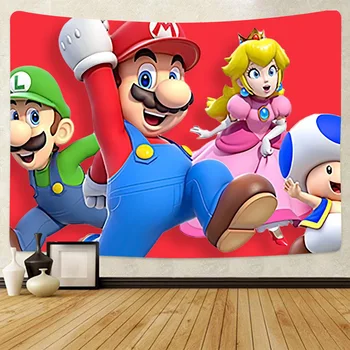 Super Mario tapestry taust tekk Super Mario Brothers cartoon mäng iseloomu vaip seina tapeedid sünnipäeva kingitused