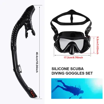 Professionaalne sukeldumismask silikoon mask scuba diving mask snorkeling anti-fog kaitseprillid prillid komplekt allveeujumise varustus