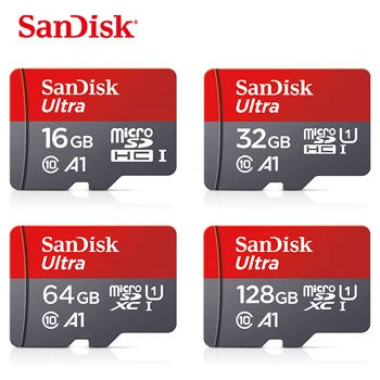 SanDisk Ultra A1 Microsd Mälukaardi 256GB 128GB 64GB 32GB 16GB microSDHC/SDXC UHS-I U3 v30 eluviis kodukinosüsteemid TF Card micro sd cartao de memoria