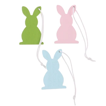 6tk Lihavõtte Jänes Puidust Töölaud Kahanda Puidust Käsitöö Home Office Decors Armas Bunny Easter Kaunistused Happy Easter Party Kingitus