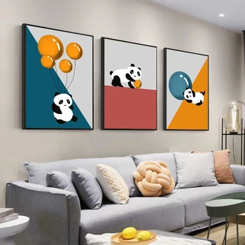 Cartoon Beebi Loomade Pingviin Panda Lasteaed, Plakat, Lõuend Art Print Seina Maali Nordic Lapsed Ja Lapse Tuba Teenetemärgi Pilt 6-34