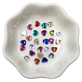 Swarovsky Kuuma Südame-Kujuline Nail Art Kive 14 Värvide Peen Kristalne Kivi Kivi Küünte Võlusid 3D Ehted Teemant