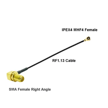 1tk Parem Nurk on RP-SMA Female, et IPEX-4 MHF4 Naine 3g-4g WIFI Antenn, RF Kaabel, Adapter RF1.13/0.81 mm Pats Pikendus Jumper