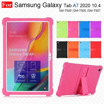 Lapse Jalg Silicon Case for Samsung Galaxy Tab A7 10.4 2020 Juhul SM-T500 SM-T505 T500 Tablett Juhul Põrutuskindel Kest Kate