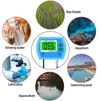 2 in 1 PH/EÜ Meeter PH Tester Multi-Parameeter Vee Kvaliteedi Analüsaator Online Acidometer Juhtivus Jälgida Akvaariumi PH-9853