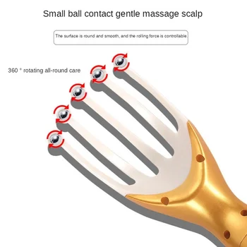 Pea Massager-Usb-Kamm Elektrilised Dual-purpose Peanaha Aju kogu Keha Massager Viis-küünis Palli Massaaž Kamm Puhastus Juuksed Seade