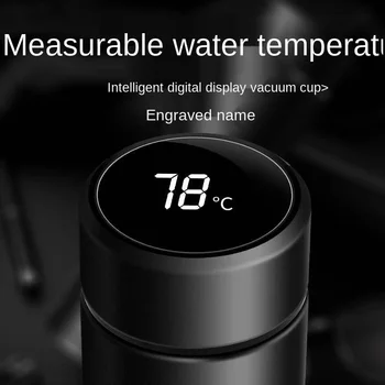 500ml Isoleeritud Vaakum Kolbi Smart Roostevaba Terase Termilise Pudel Koos LED Temperatuuri, Ekraan, Veekindel Thermo Kruus