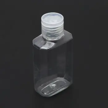 5tk 60ml Läbipaistev Plastikust Tühi käsihuuhde Dispenser Travel Size Omanik Flip Cap Korduvkasutatavad Kaasaskantav Tühjad Pudelid