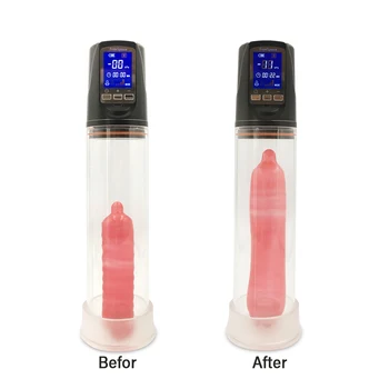 Laetav LCD elektrilised suurenda peenis dick pump mees automaatne peenise laienemise vaakumpumbad kukk erektsioon extender sex shop