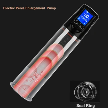 Laetav LCD elektrilised suurenda peenis dick pump mees automaatne peenise laienemise vaakumpumbad kukk erektsioon extender sex shop