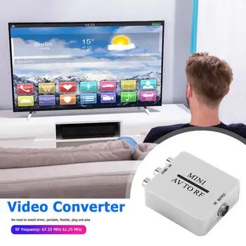 Mini RCA AV CVSB RF-Video Adapter Converter HD Video Converter Box 67.25/61.25 MHz AV RF-Scaler TV Vahetaja