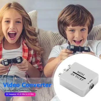Mini RCA AV CVSB RF-Video Adapter Converter HD Video Converter Box 67.25/61.25 MHz AV RF-Scaler TV Vahetaja
