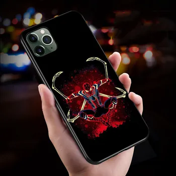 Marvel Superhero Silikoon Musta Katte Apple IPhone Mini 12 11 Pro XS MAX XR-X 8 7 6S 6 Pluss 5S SE Telefoni Puhul