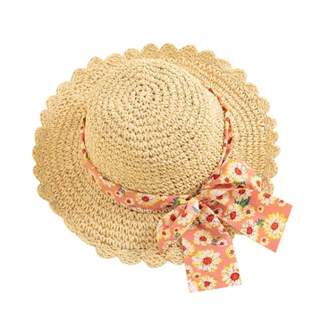 Naiste Müts Summer Lai Nokk Õled Mütsid Suur Päike Mütsid UV Kaitse Panama floppy Beach Raffia Mütsid Daamid vibu müts chapeau femmel