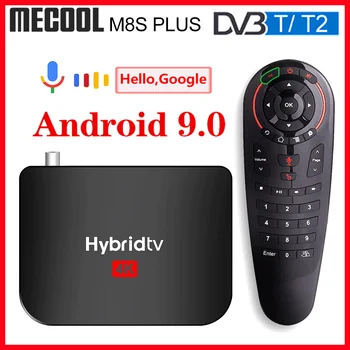 Mecool M8S PLUSS Android 9.0 DVB-T2 Hybridtv TV Box Amlogic S905X2 Quad Core 64bit 2GB 16GB 4K 60fps DVB T2 Maapealse Combo Box