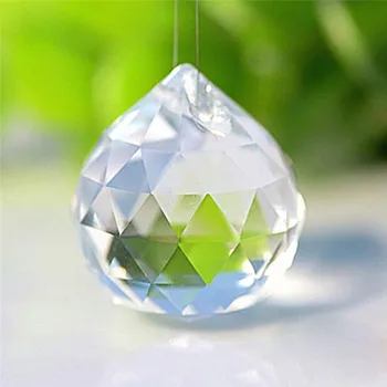 20mm Prisma Kristall-Lühter Osad Ripuvad Ripats Valgustus Palli Suncatcher Selge, Lihvitud Klaasist Kristall Palli