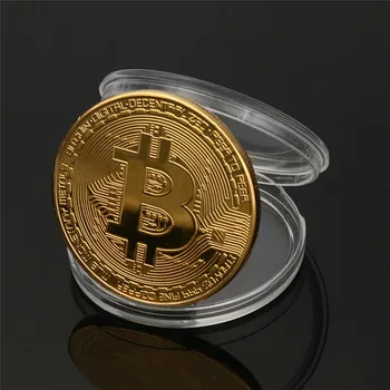 Kullatud Bitcoin Mündi Laekuva Kingitus Casascius Natuke Mündi BTC Mündi ja Kunsti Kogumine Füüsilise Kulla Mälestusmündid