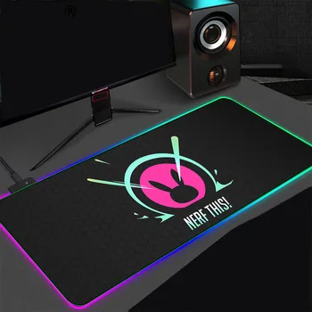 Muusika DJ LOGO Rgb Gaming Mouse Pad Helendav LED Arvuti Klaviatuuri Pad-Mängude Tarvikud Laua Mat ARVUTI Sülearvuti Gamer Mousepad XXL