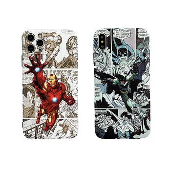 Marvel Koomiks Iron Man Pehmest Silikoonist Telefon Case for iPhone 12 11 Promax XR, XS Max 7 8 Plus X kogu Keha Mood Telefoni tagakaas