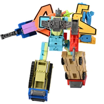 Nr 8181/8182 Digitaalse deformatsioon mänguasi King Kong fit team robot auto puzzle tähestik 5 last 3 poisid 6 aastat vanad mänguasjad