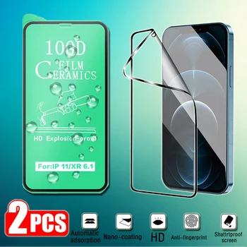 1/2tk Kaitsev Keraamiline Klaas, Kile iPhone 12Pro/ProMax 11 Pro XR XsMax X 8 7 6 Pluss Pehme Keraamika Screen Protector Film