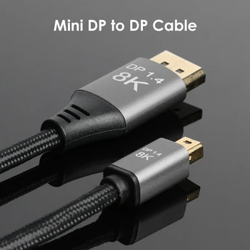 Mini DP to DP Kaablid 8K/60Hz Ekraan B0305 Port 1.4 Adapteri Juhe Audio Kaabel Juhe Mikrofon Mikser Arvuti TV