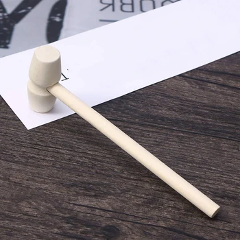 14*4.3 cm Mini Puidust Kurikas Nahk Käsitöö Nikerdamist Stantsimine Haamer DIY Käsitööna Gavel Käsi Vahend Beebi Mänguasjad