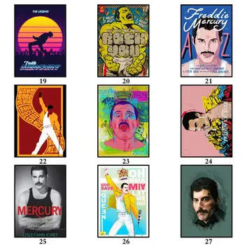 50 Kujunduse Freddie Mercury Whitepaper Plakat Rock Laulja HomeDecal Maali Seina Kleebis Kohvi Maja Baar
