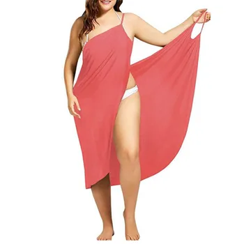 5XL Naiste Sexy Beach V-Kaeluse Pilduma Kleit 2021 Suvel Rätik Backless Supelrõivad Katta Kuni Wrap Rüü Naine Troopiline Kleidid Pluss Suurus