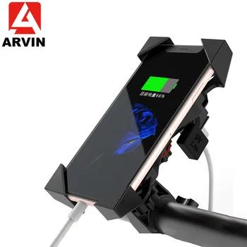ARVIN Mootorratta Telefon, Kiire Laadimine Omanik iPhone X 8P Moto USB Laadija Seista Auto Lukk 360 Pöörde Mobiiltelefoni GPS Mount